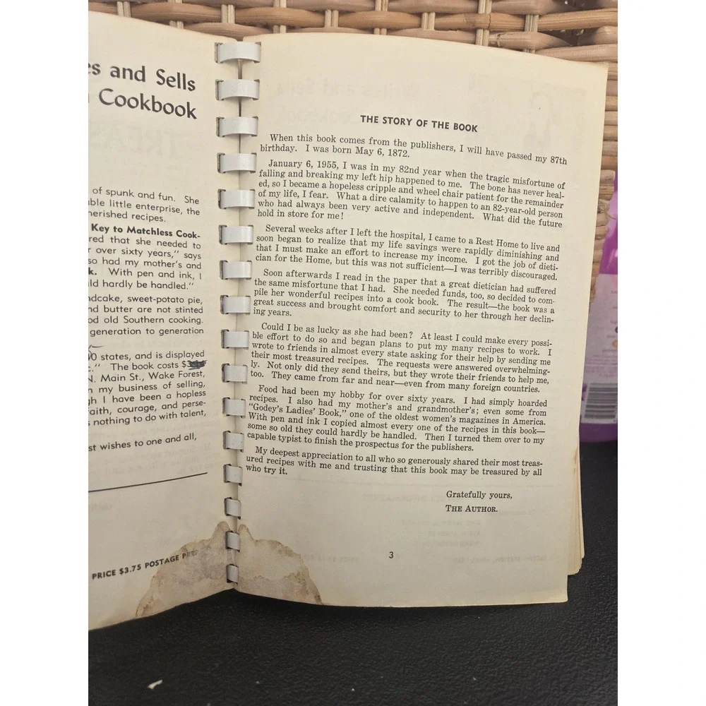 Mary Avera Wynne Cookbook The Key‎ To Matchless Cooking 1959 New Bern, NC